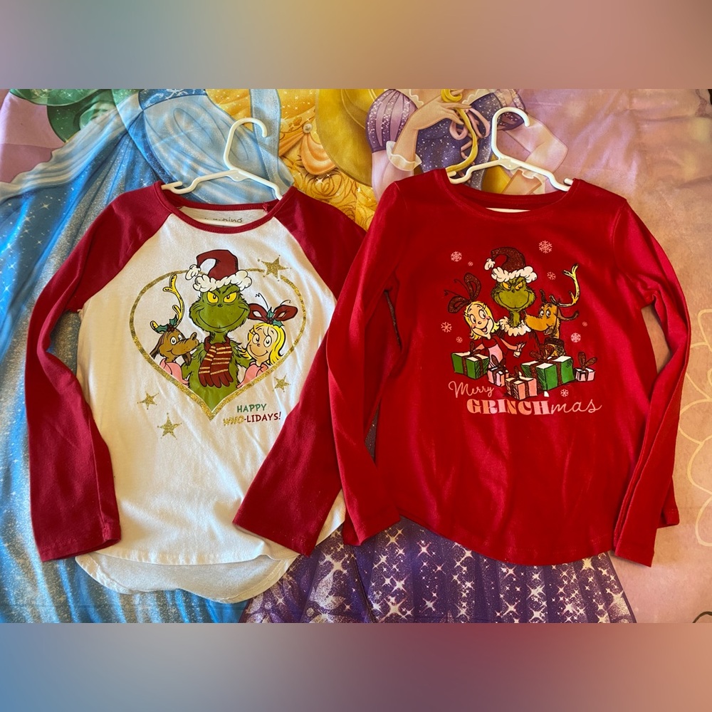 Girls 6x grinch Christmas long sleeve shirts